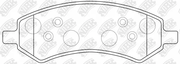 Kit de plaquettes de frein, frein à disque NiBK PN53004