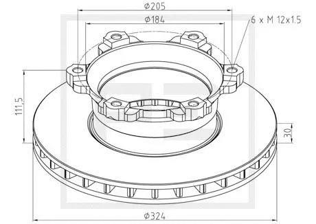 Disque de frein PE Automotive 016.294-00A