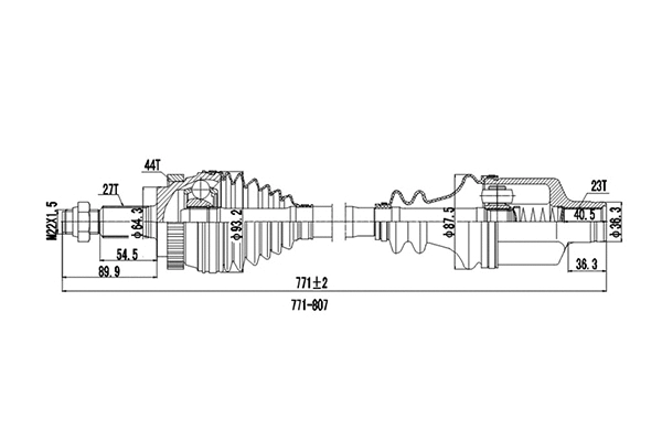 Arbre de transmission DYNAMATRIX DDS250211