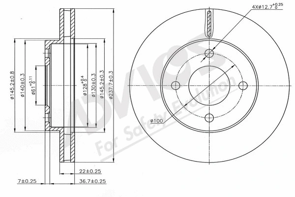 Disque de frein ADVICS-SEA B6F359