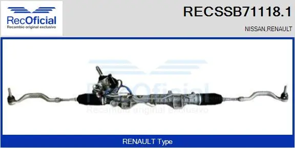 Crémaillère de direction RECOFICIAL RECSSB71118.1
