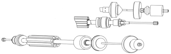 Tirette à câble, commande d'embrayage CEF RT01181