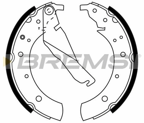 Jeu de mâchoires de frein BREMSI GF0075