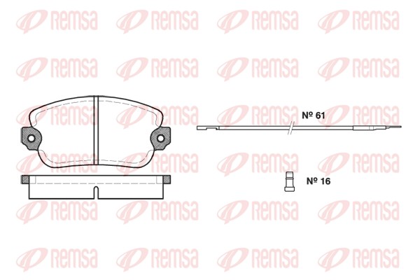 Kit de plaquettes de frein, frein à disque REMSA 0024.02