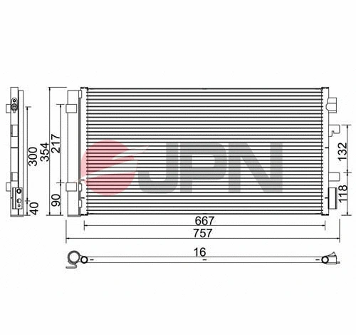 Condenseur, climatisation JPN 60C9128-JPN