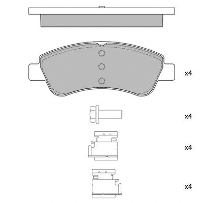 Kit de plaquettes de frein, frein à disque HAGEN GP1241