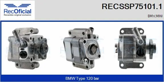 Pompe hydraulique, direction RECOFICIAL RECSSP75101.1