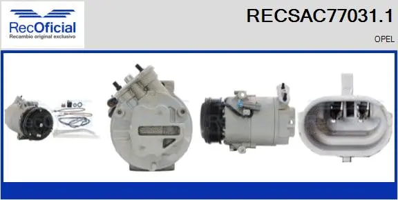 Compresseur, climatisation RECOFICIAL RECSAC77031.1