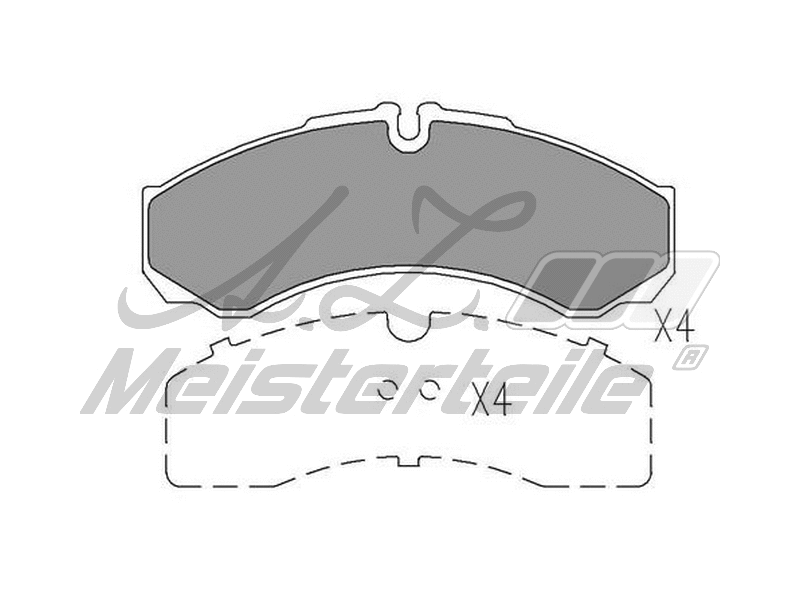 Kit de plaquettes de frein, frein à disque A.Z. Meisterteile AZMT-44-022-2177