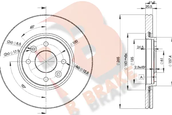 Disque de frein R BRAKE 78RBD24193