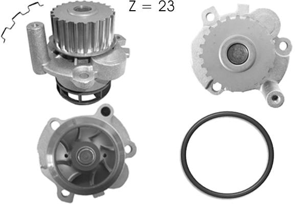 Pompe à eau, refroidissement du moteur TECDRIVE TPAE0138