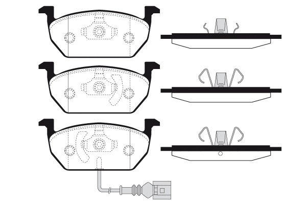 Kit de plaquettes de frein, frein à disque Technika 01860A