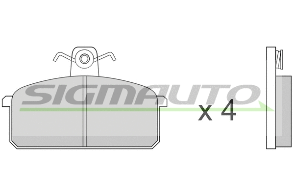 Kit de plaquettes de frein, frein à disque SIGMAUTO SPA151