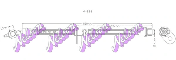 Flexible de frein KAWE H4626
