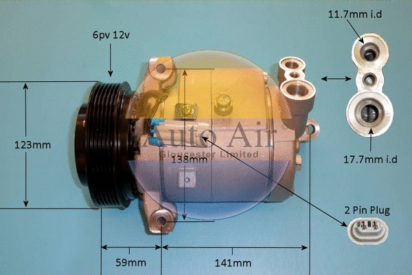 Compresseur, climatisation AUTO AIR GLOUCESTER 14-0271P
