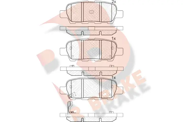Kit de plaquettes de frein, frein à disque R BRAKE RB1509