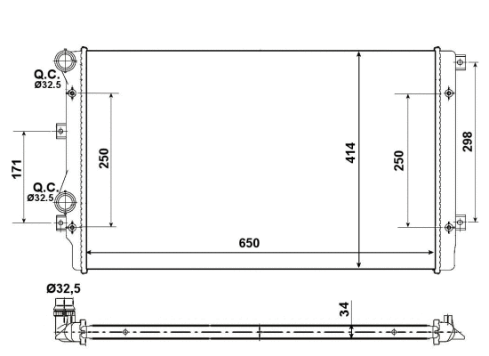 Radiateur, refroidissement du moteur NRF 53406A