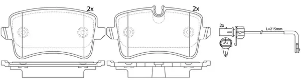 Kit de plaquettes de frein, frein à disque FIT FP1386E