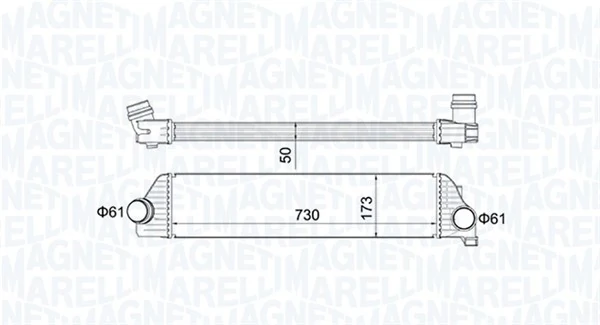 Refroidisseur d'air de suralimentation MAGNETI MARELLI 351319205410