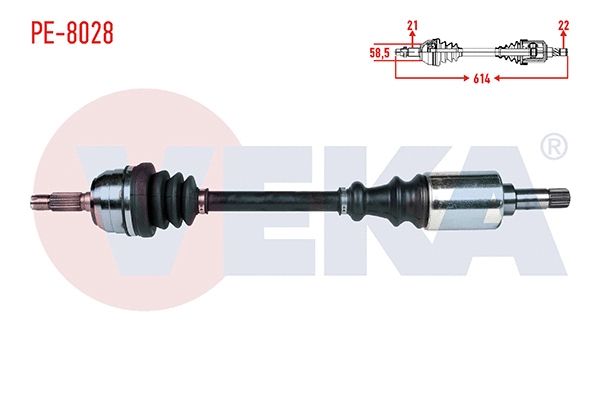 Arbre de transmission VEKA PE-8028