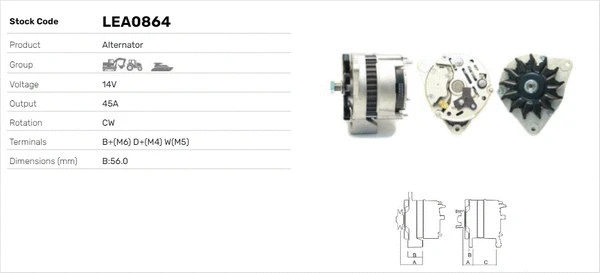 Alternateur LUSA LEA0864