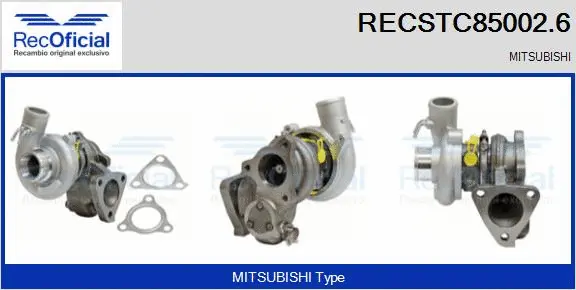 Turbocompresseur, suralimentation RECOFICIAL RECSTC85002.6