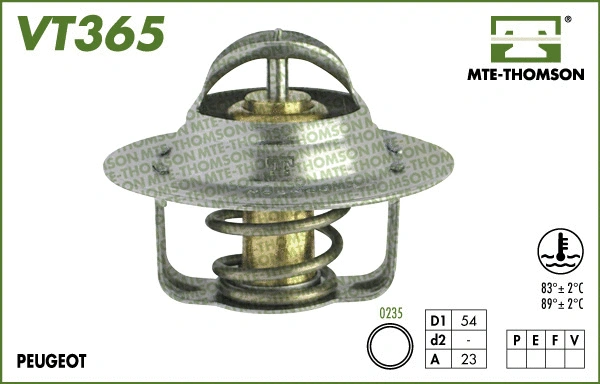 Thermostat, liquide de refroidissement MTE-THOMSON VT365.89