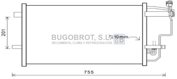 Condenseur, climatisation BUGOBROT 62-MZ5242