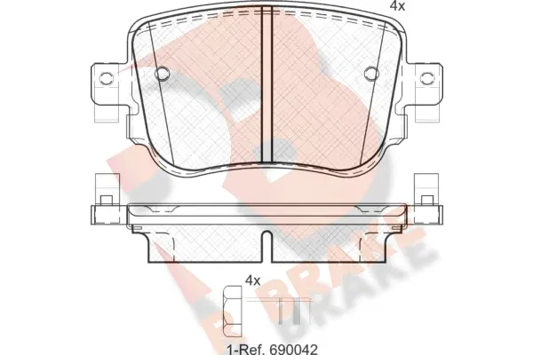 Kit de plaquettes de frein, frein à disque R BRAKE RB2152