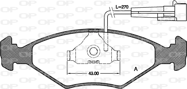 Kit de plaquettes de frein, frein à disque OPEN PARTS BPA0281.12