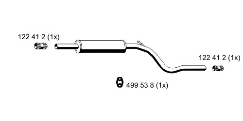 Silencieux central ERNST 642002