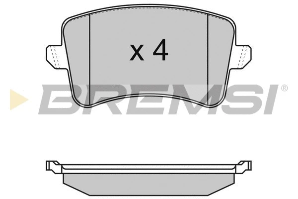 Kit de plaquettes de frein, frein à disque BREMSI BP3349