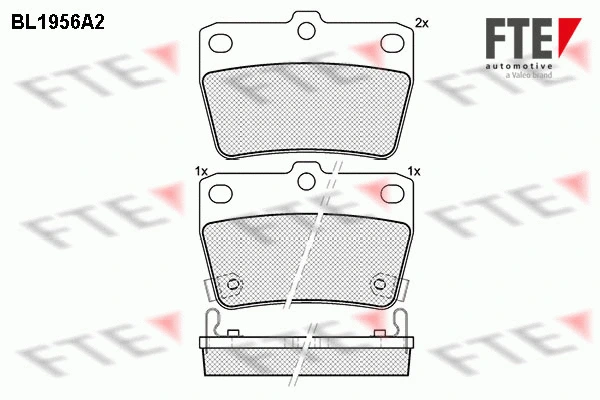 Kit de plaquettes de frein, frein à disque FTE 9010543