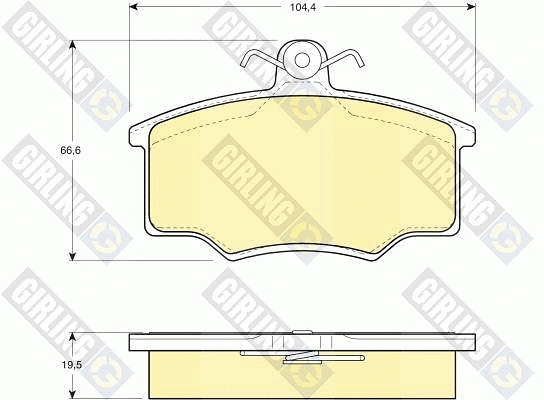 Kit de plaquettes de frein, frein à disque GIRLING 6108631