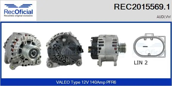 Alternateur RECOFICIAL REC2015569.1