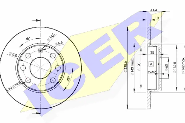 Disque de frein ICER 78BD6193-2