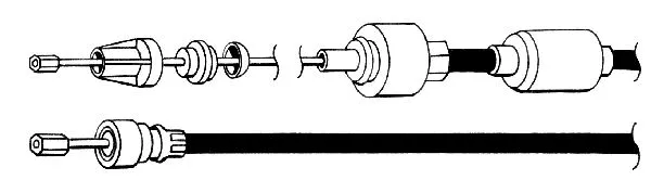 Tirette à câble, commande d'embrayage CEF RT01169