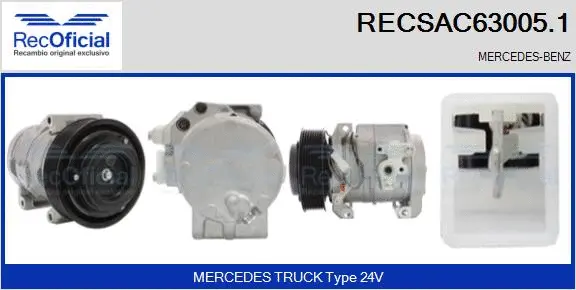 Compresseur, climatisation RECOFICIAL RECSAC63005.1