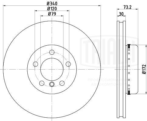 Disque de frein TRIALLI DF 190427