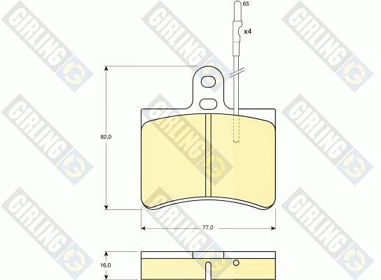 Kit de plaquettes de frein, frein à disque GIRLING 6101459