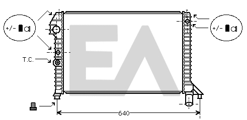 Radiateur, refroidissement du moteur EACLIMA 31R78019