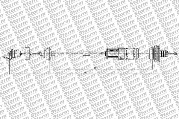 Tirette à câble, commande d'embrayage STORM QUALITY PARTS 350178