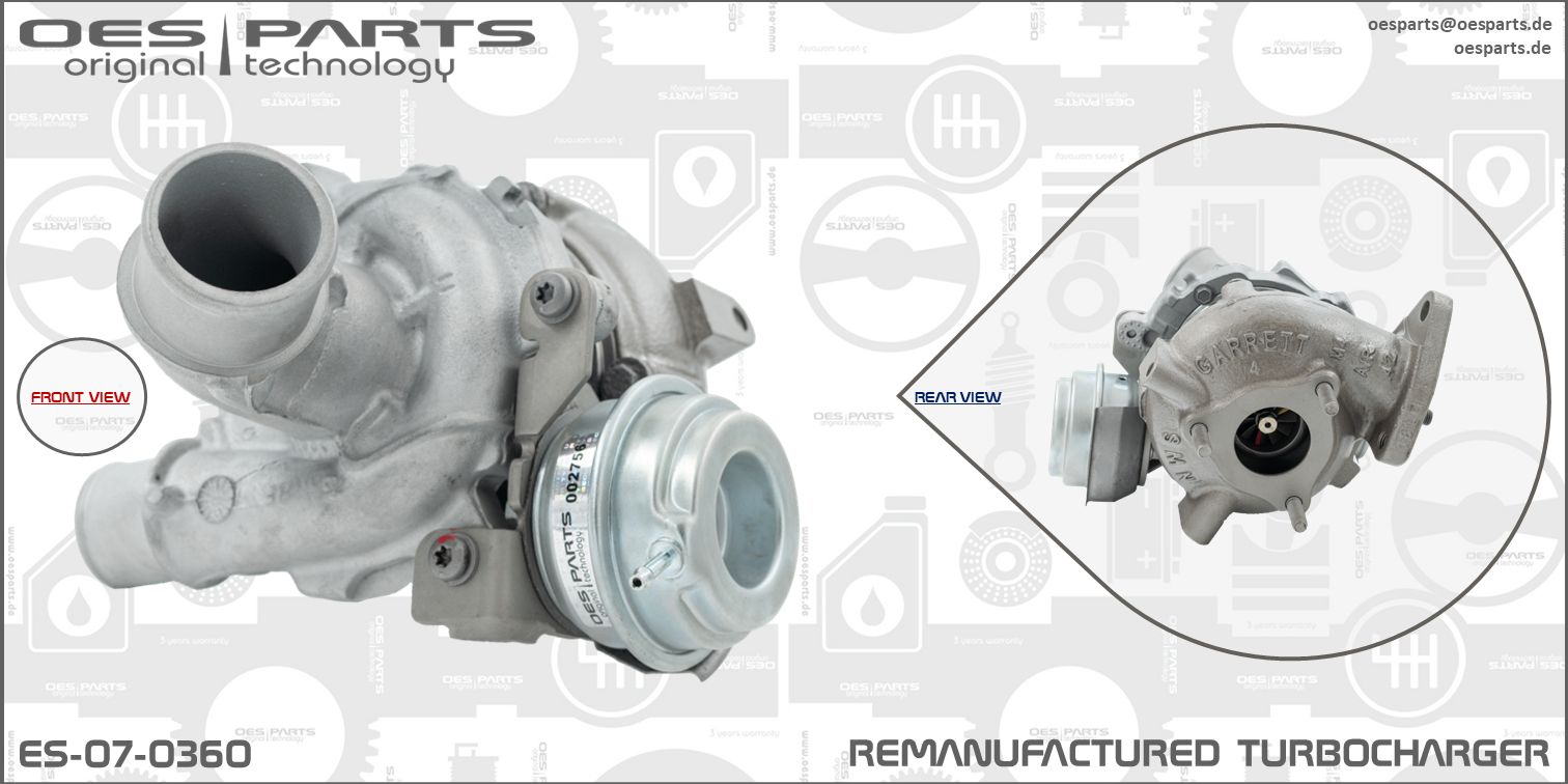 Turbocompresseur, suralimentation OES PARTS ES-07-0360