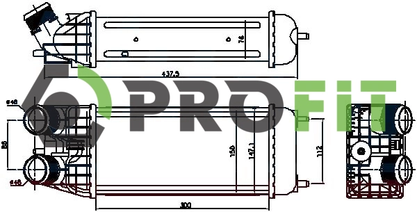 Refroidisseur d'air de suralimentation PROFIT 1780-0158