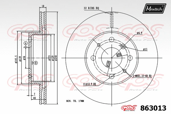 Disque de frein MAXTECH 863013