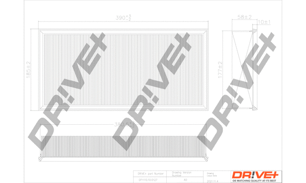 Filtre à air Dr!ve+ DP1110.10.0127