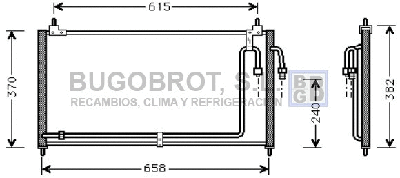 Condenseur, climatisation BUGOBROT 62-DN5200