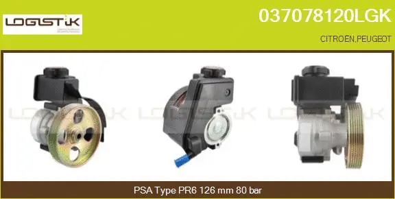 Pompe hydraulique, direction LGK 037078120LGK