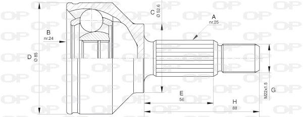 Jeu de joints, arbre de transmission OPEN PARTS CVJ5644.10