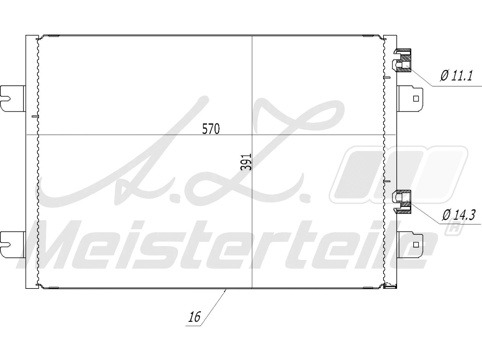 Condenseur, climatisation A.Z. Meisterteile AZMT-45-030-1180